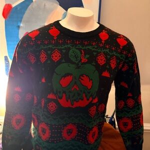 Disney Black and Red Graphic Crewneck Sweater
